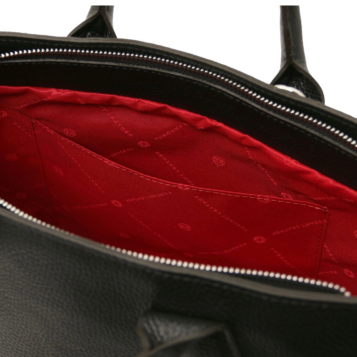 The Tropical Duchess Tuscany Leather Viva Leather Handbag TL142498 in Black