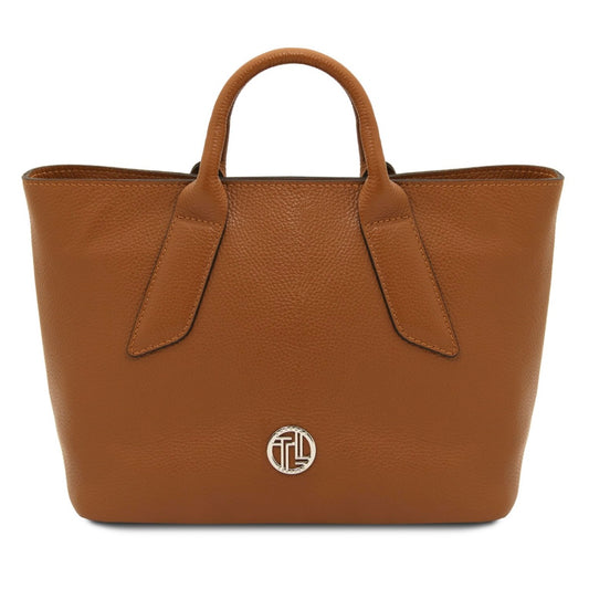 The Tropical Duchess Tuscany Leather Viva Leather Handbag TL142498 in Cognac