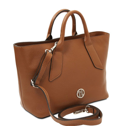 The Tropical Duchess Tuscany Leather Viva Leather Handbag TL142498 in Cognac