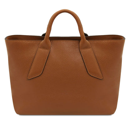 The Tropical Duchess Tuscany Leather Viva Leather Handbag TL142498 in Cognac