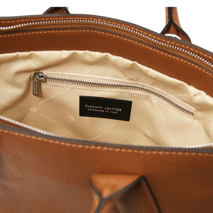 The Tropical Duchess Tuscany Leather Viva Leather Handbag TL142498 in Cognac