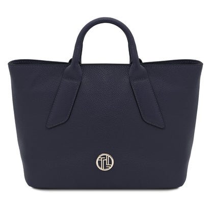 The Tropical Duchess Tuscany Leather Viva Leather Handbag TL142498 in Dark Blue