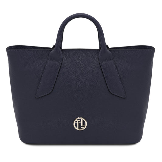 The Tropical Duchess Tuscany Leather Viva Leather Handbag TL142498 in Dark Blue