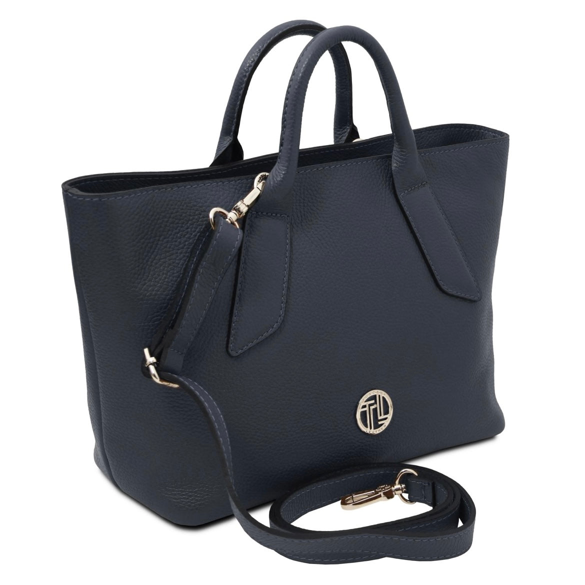 The Tropical Duchess Tuscany Leather Viva Leather Handbag TL142498 in Dark Blue