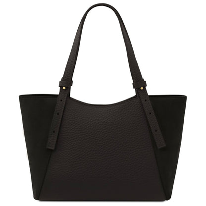 The Tropical Duchess Tuscany Leather Libra Leather Shoulder Bag LIBRA TL142508 in Black