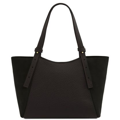 The Tropical Duchess Tuscany Leather Libra Leather Shoulder Bag LIBRA TL142508 in Black