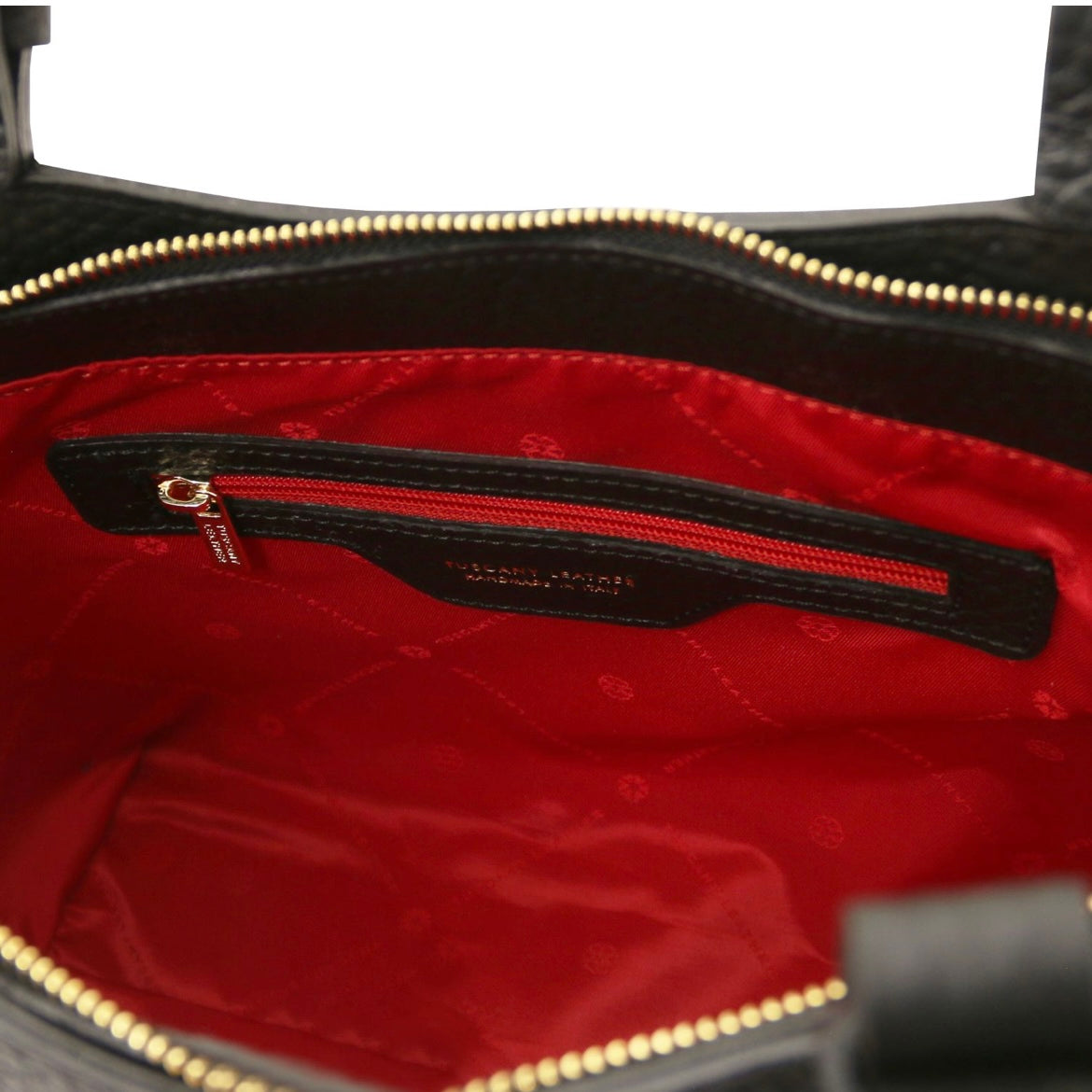 The Tropical Duchess Tuscany Leather Libra Leather Shoulder Bag LIBRA TL142508 in Black