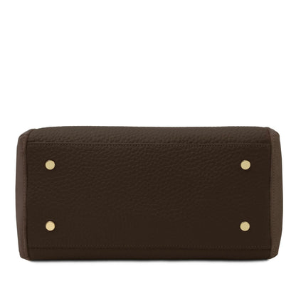 The Tropical Duchess Tuscany Leather Libra Leather Shoulder Bag LIBRA TL142508 in Dark Brown