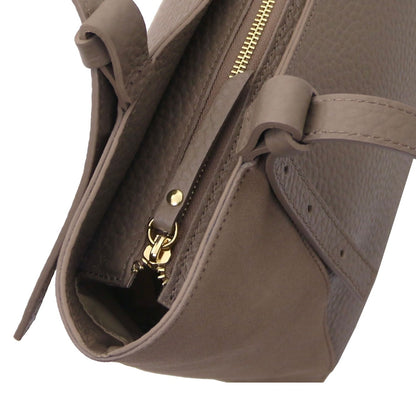 The Tropical Duchess Tuscany Leather Libra Leather Shoulder Bag LIBRA TL142508 in Dark Taupe