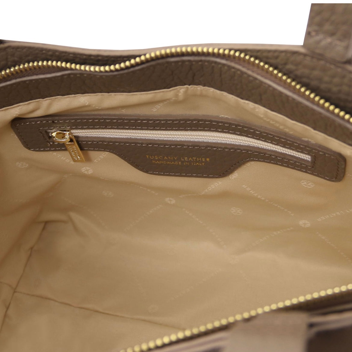 The Tropical Duchess Tuscany Leather Libra Leather Shoulder Bag LIBRA TL142508 in Dark Taupe