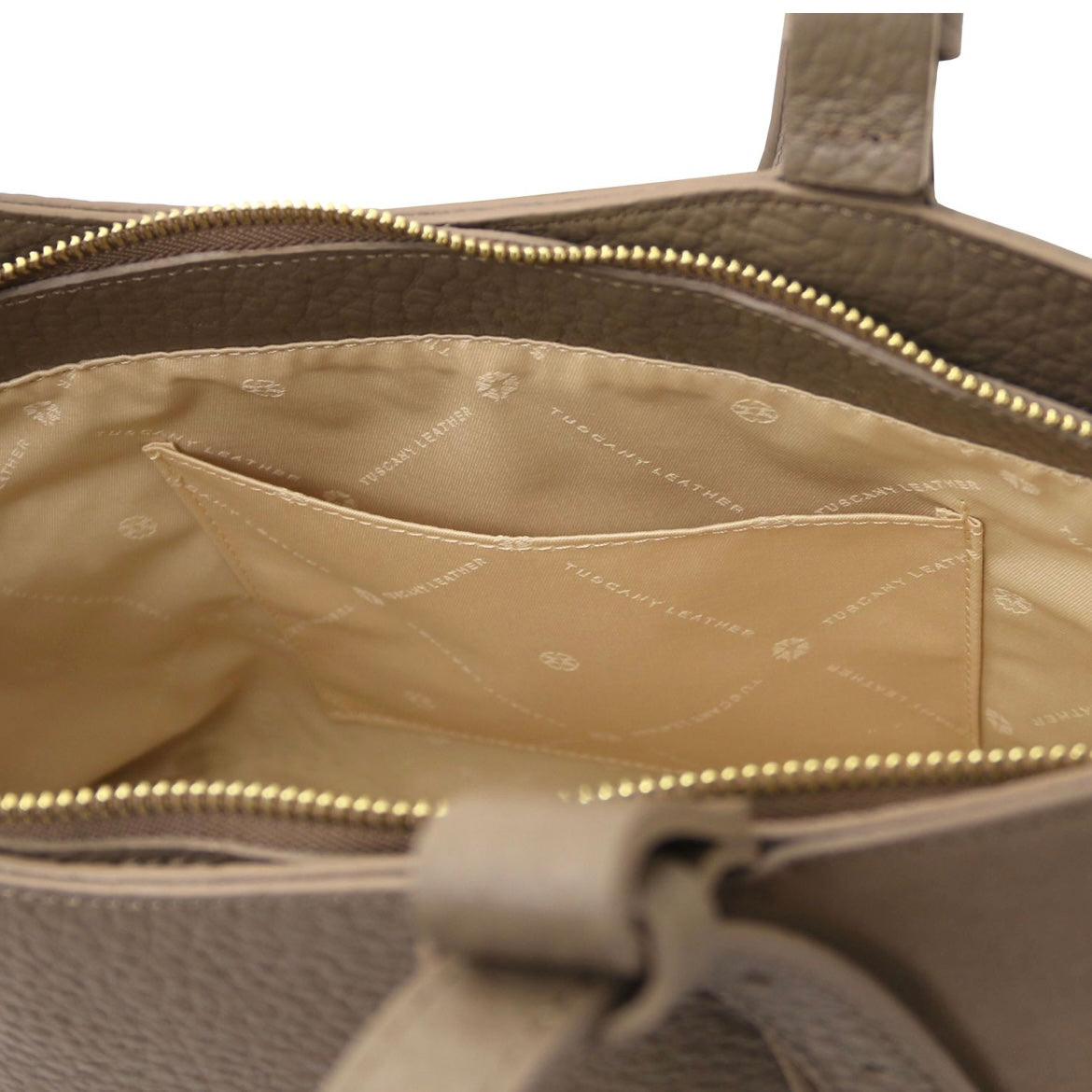 The Tropical Duchess Tuscany Leather Libra Leather Shoulder Bag LIBRA TL142508 in Dark Taupe