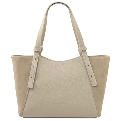 The Tropical Duchess Tuscany Leather Libra Leather Shoulder Bag LIBRA TL142508 in Beige