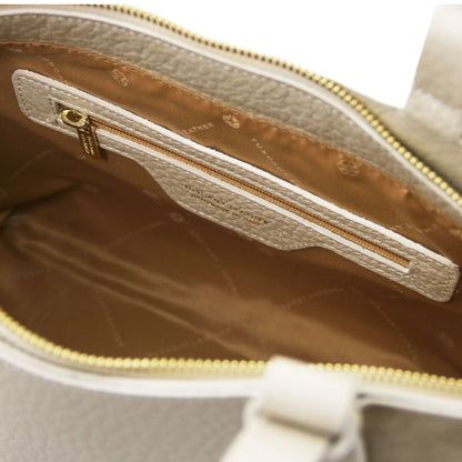 The Tropical Duchess Tuscany Leather Libra Leather Shoulder Bag LIBRA TL142508 in Beige