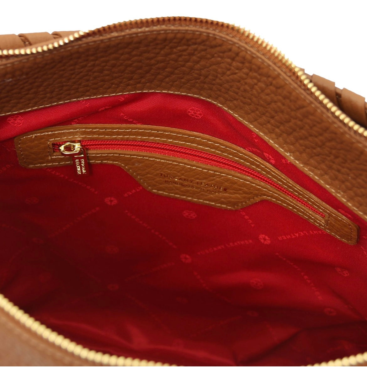 The Tropical Duchess Tuscany Leather AMY TL142385 Soft Leather Shopping bag in Cognac