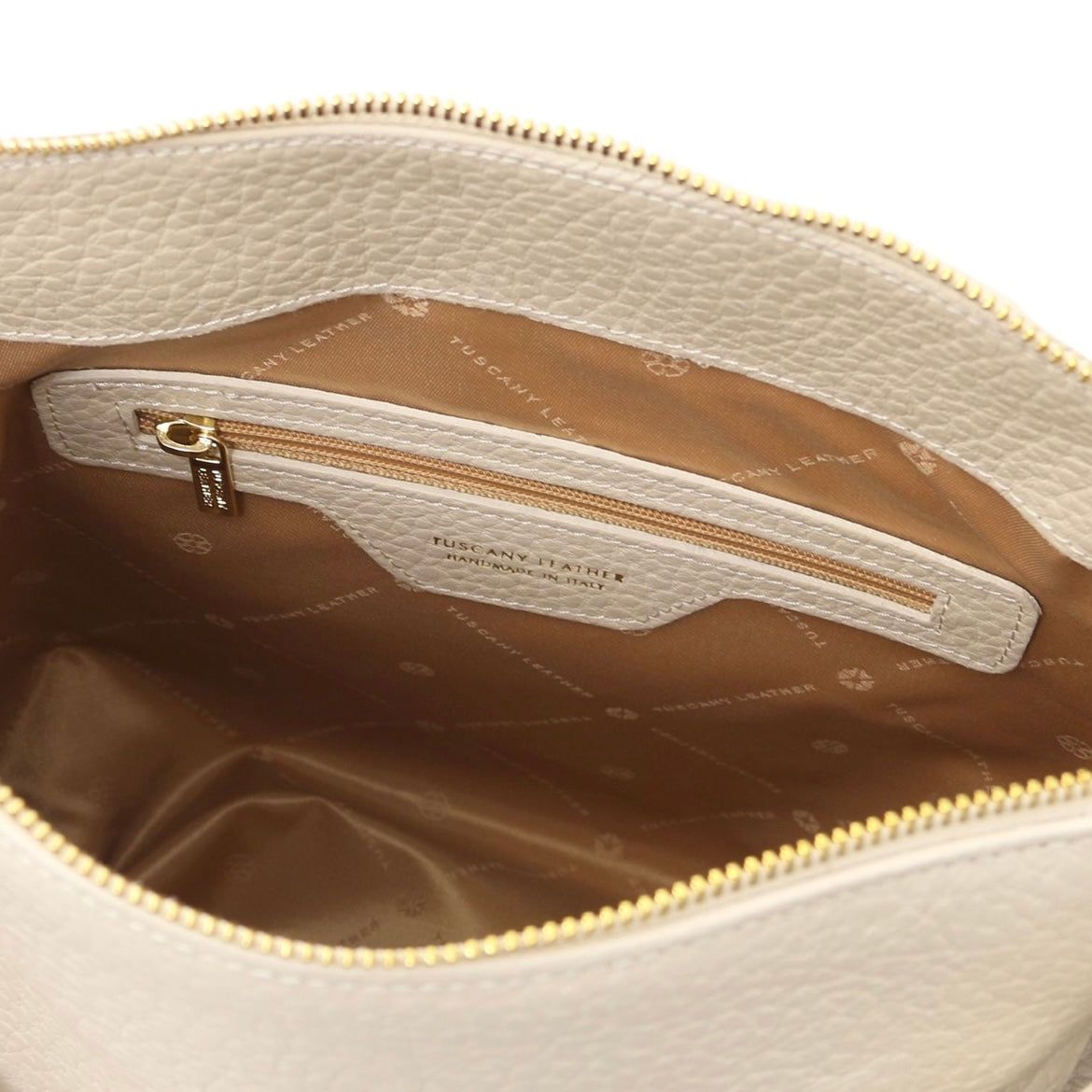 The Tropical Duchess Tuscany Leather AMY TL142385 Soft Leather Shopping bag in Beige