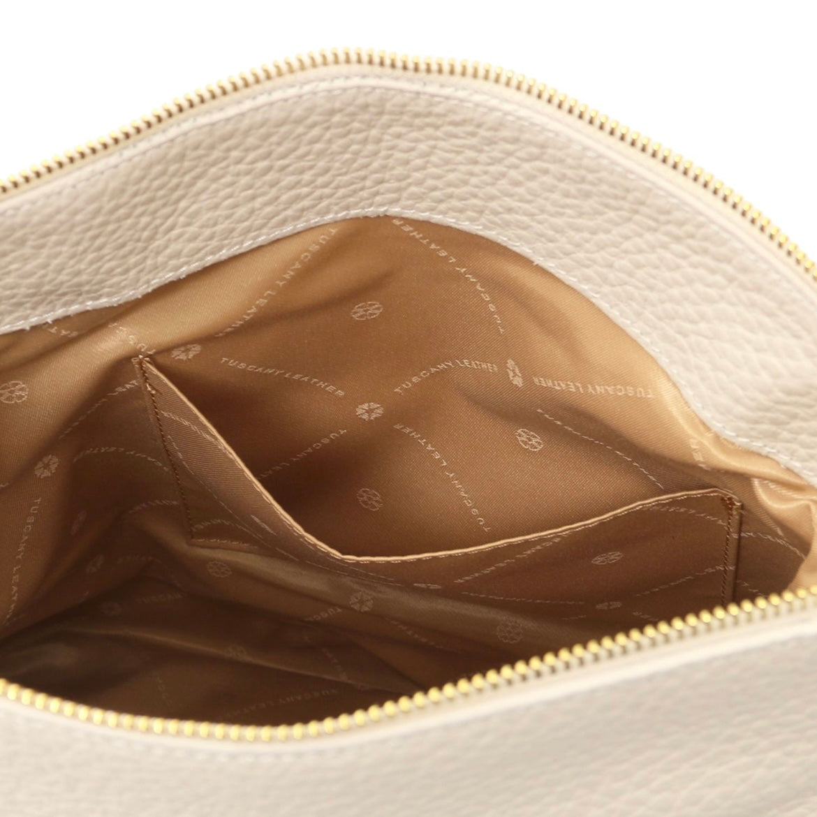 The Tropical Duchess Tuscany Leather AMY TL142385 Soft Leather Shopping bag in Beige