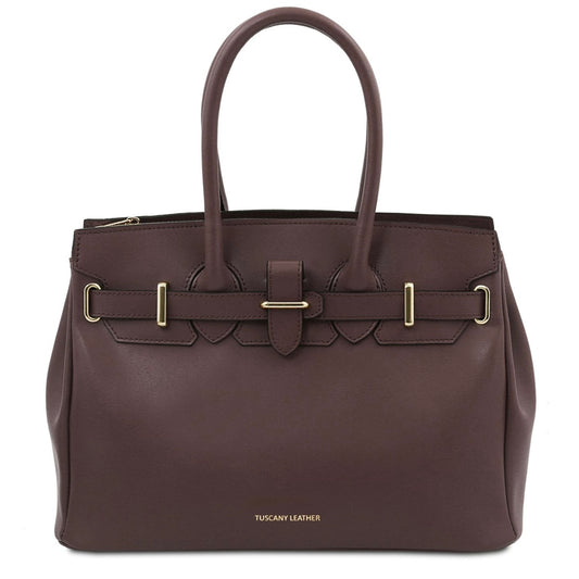 The Tropical Duchess Tuscany Leather TL BAG TL142174 Leather Handbag in Black