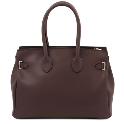 The Tropical Duchess Tuscany Leather TL BAG TL142174 Leather Handbag in Black