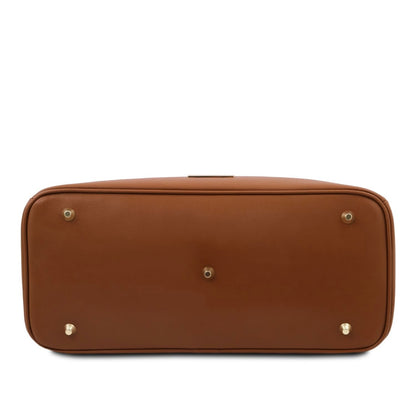 The Tropical Duchess Tuscany Leather TL BAG TL142174 Leather Handbag in Cognac