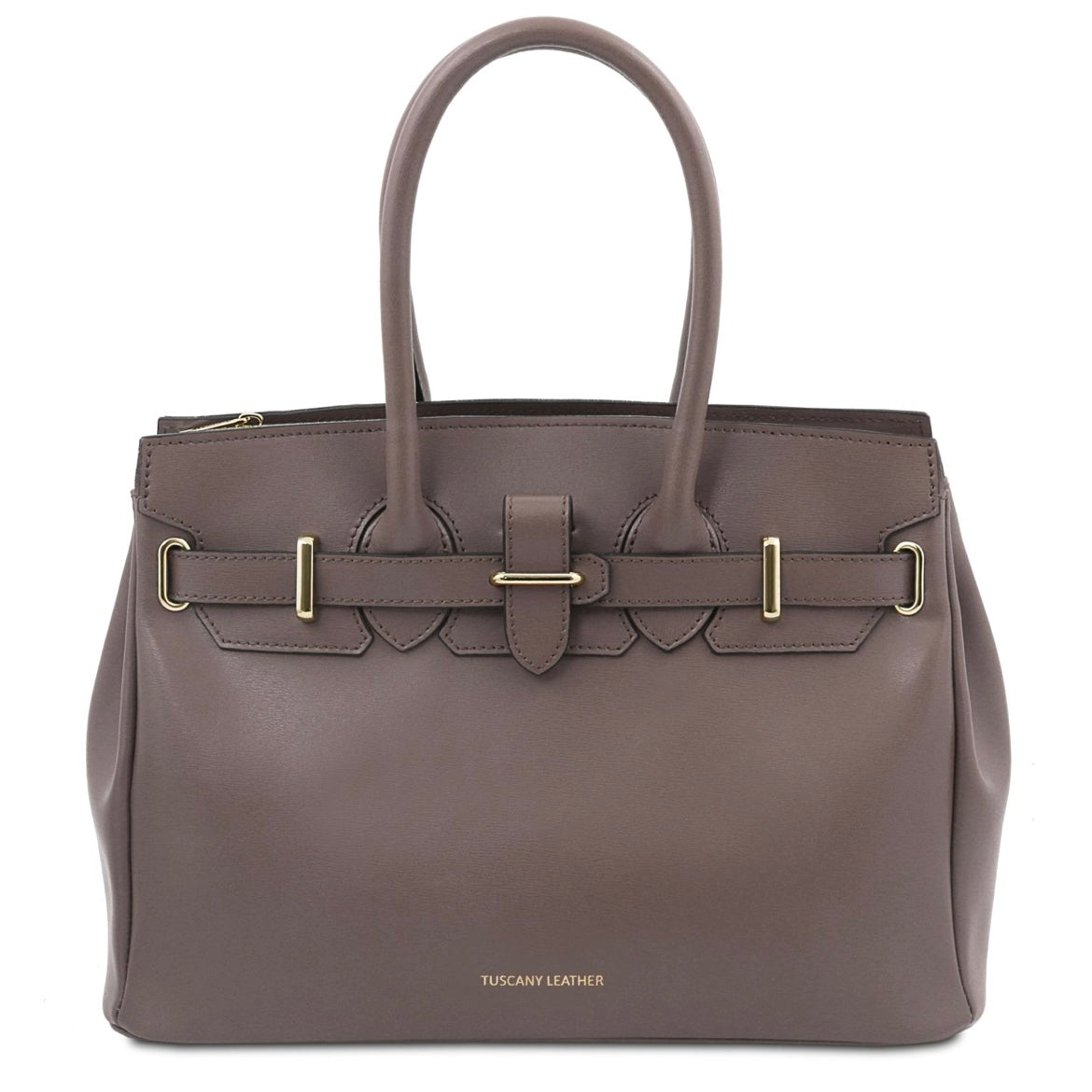 The Tropical Duchess Tuscany Leather TL BAG TL142174 Leather Handbag in Dark Taupe