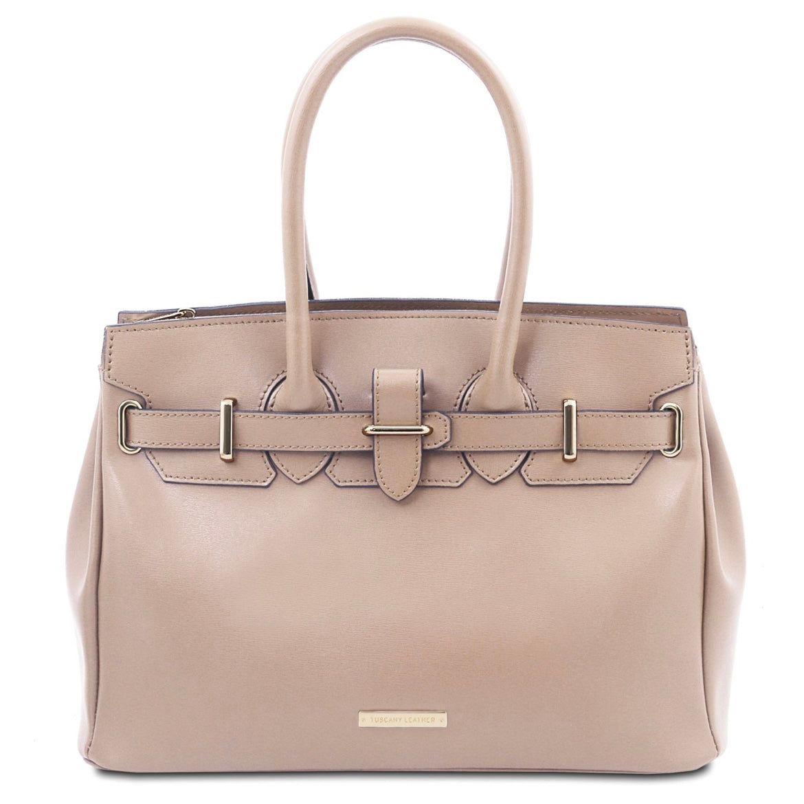 The Tropical Duchess Tuscany Leather TL BAG TL142174 Leather Handbag in Nude