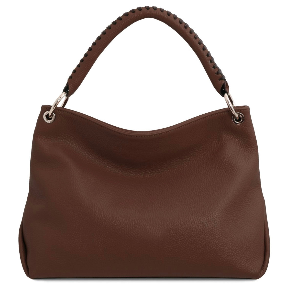 The Tropical Duchess Tuscany Leather TL142087 Soft Leather Shoulder bag in Coffee