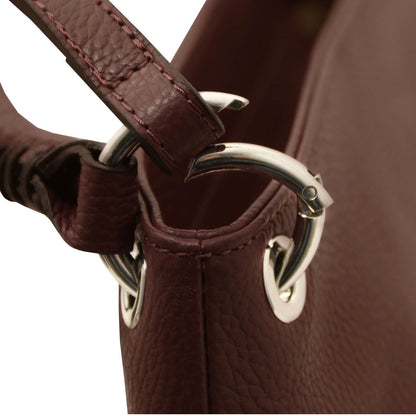 The Tropical Duchess Tuscany Leather TL142087 Soft Leather Shoulder bag in Coffee