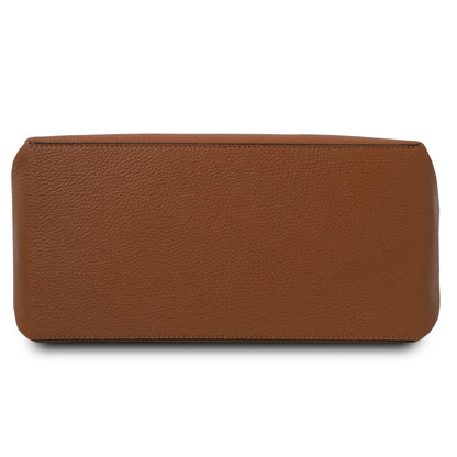 The Tropical Duchess Tuscany Leather TL142087 Soft Leather Shoulder bag in Cognac