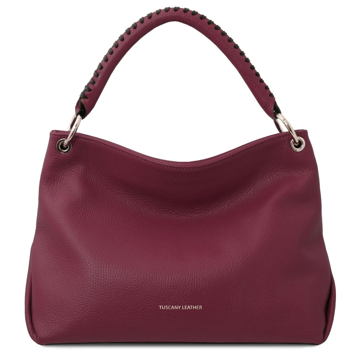 The Tropical Duchess Tuscany Leather TL142087 Soft Leather Shoulder bag in Bordeaux )