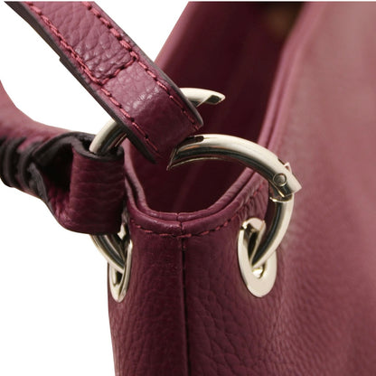 The Tropical Duchess Tuscany Leather TL142087 Soft Leather Shoulder bag in Bordeaux )