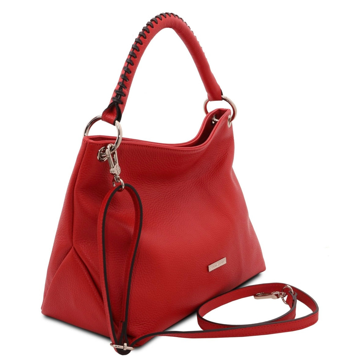 The Tropical Duchess Tuscany Leather TL142087 Soft Leather Shoulder bag in Lipstick Red