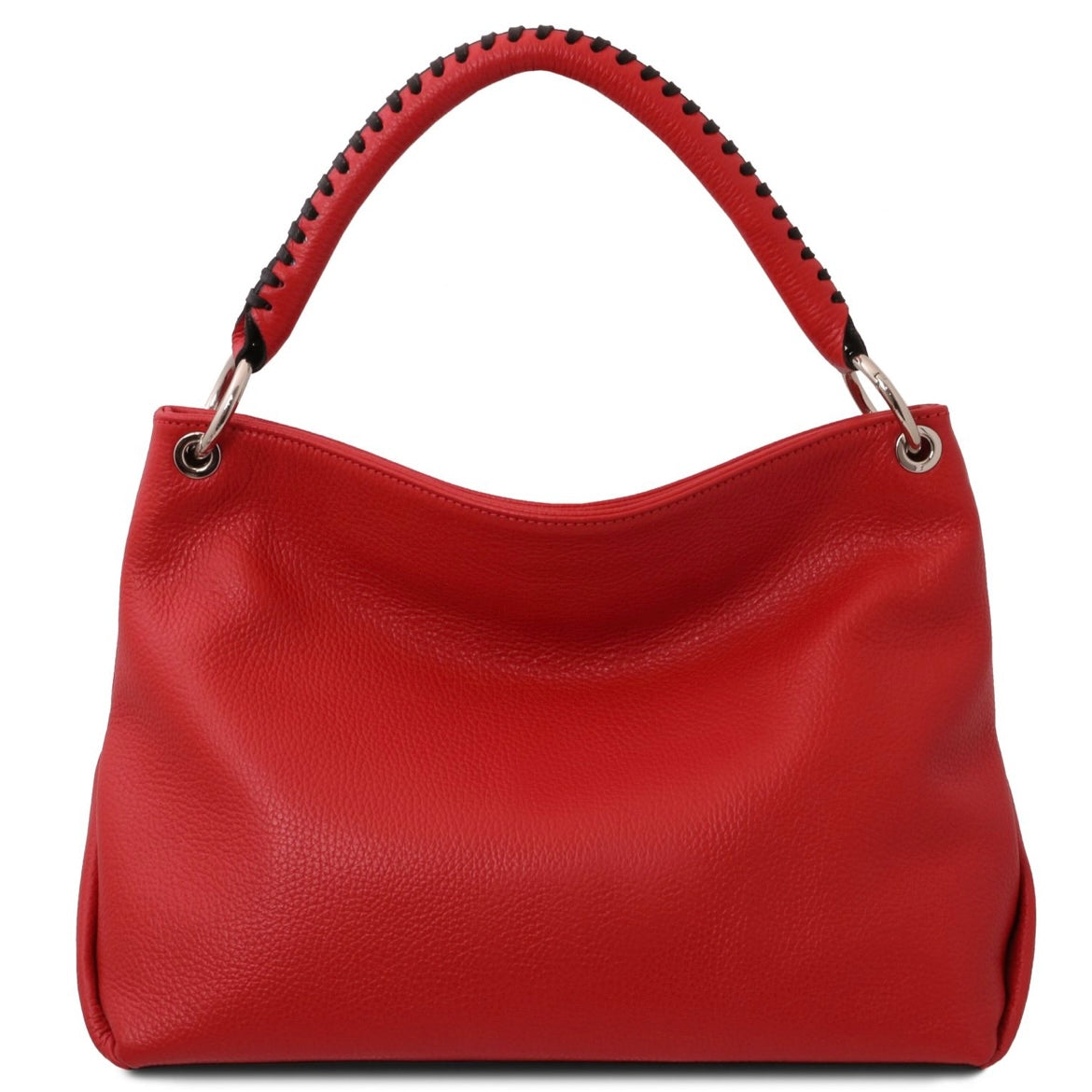 The Tropical Duchess Tuscany Leather TL142087 Soft Leather Shoulder bag in Lipstick Red