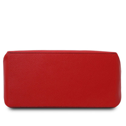 The Tropical Duchess Tuscany Leather TL142087 Soft Leather Shoulder bag in Lipstick Red