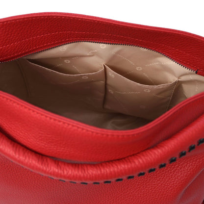 The Tropical Duchess Tuscany Leather TL142087 Soft Leather Shoulder bag in Lipstick Red