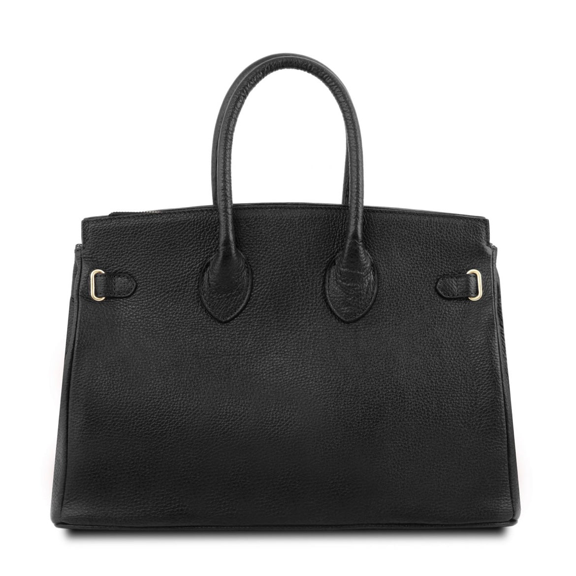 The Tropical Duchess Tuscany Leather TL Leather Handbag with Golden Hardware TL141529 in Black