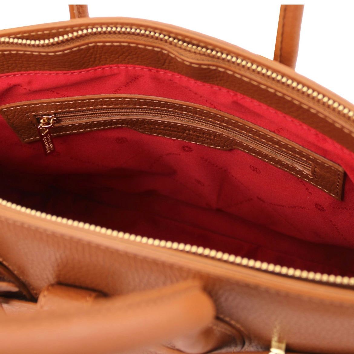 The Tropical Duchess Tuscany Leather TL Leather Handbag with Golden Hardware TL141529 in Cognac