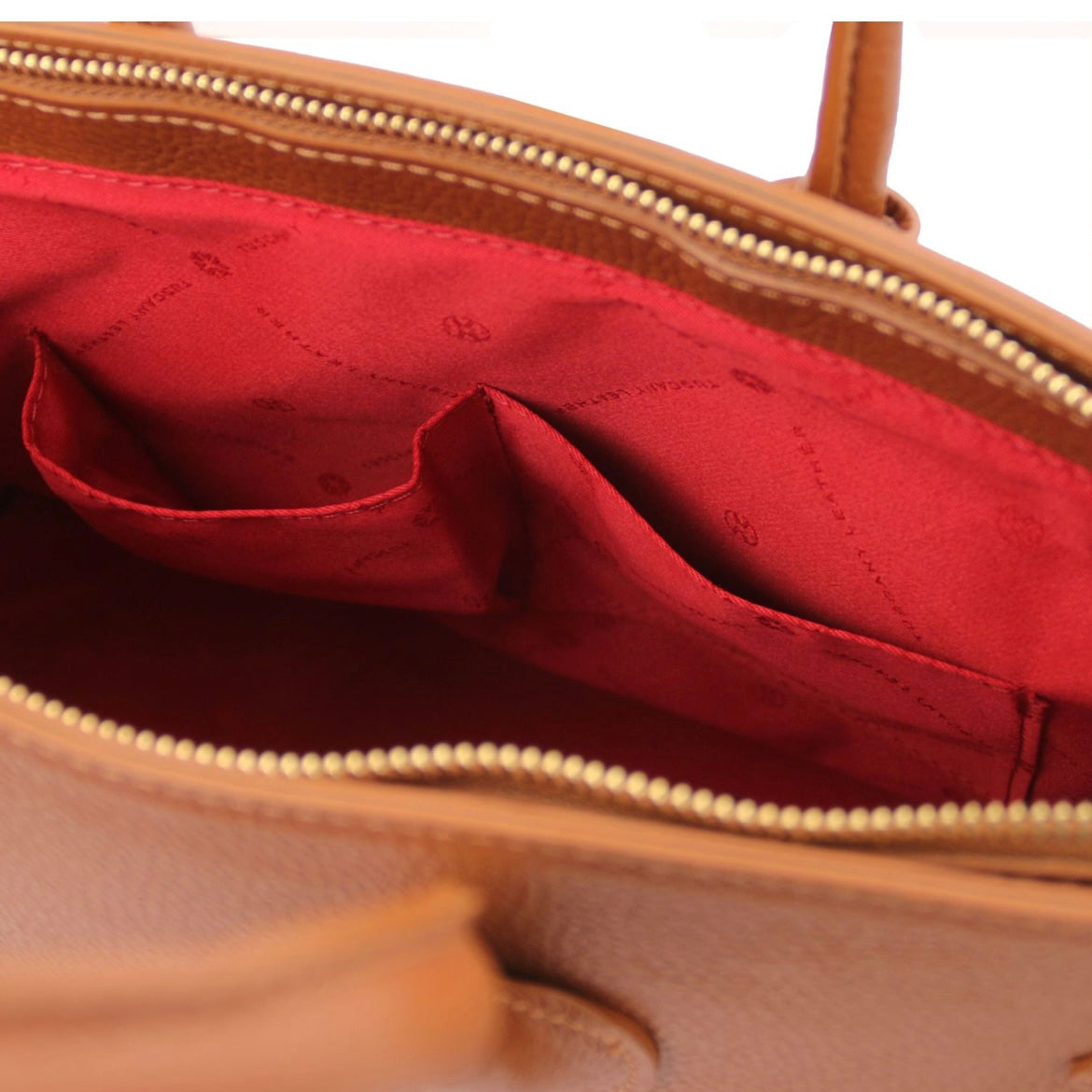The Tropical Duchess Tuscany Leather TL Leather Handbag with Golden Hardware TL141529 in Cognac